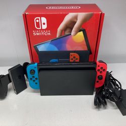 Nintendo Switch OLED Handheld Console With Box and Accessories