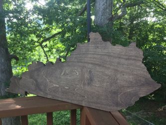 Kentucky state sign cutout Handcrafted