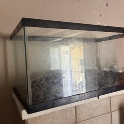 measures 30" x 12" x 12" for a standard 20-gallon long tank. 