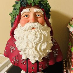Christmas Ceramic Santa Bust 