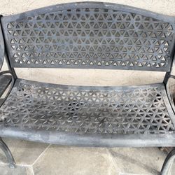 Patio Bench Cast Aluminum $150