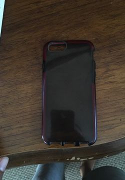 Tech21 IPhone 6s case red outline tinted back