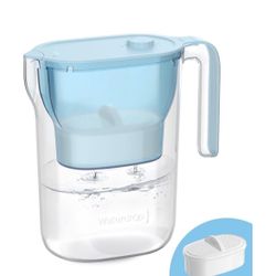 Waterdrop Water Filter Pitcher, 200-Gallon Long-Life, Countertop NSF Certified Water Purifier, Replaces 6,400 Plastic Water Bottles a Year, Reduces