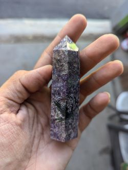 Russian Chaorite Stone With Tourmaline Burst