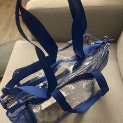 New Clear Blue Tote Bag / Stadium Approved Bag - Never Used