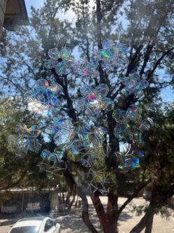 Holographic Iridescent Window Cling Decal