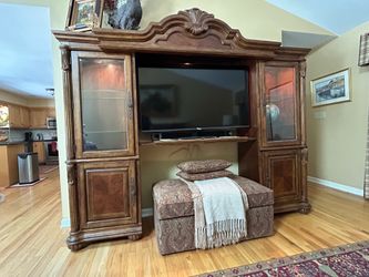 Beautiful Solid Wood Entertainment Center