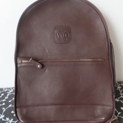 Wool and Oak weekender Set Backpack only Italian Leather RARE brown