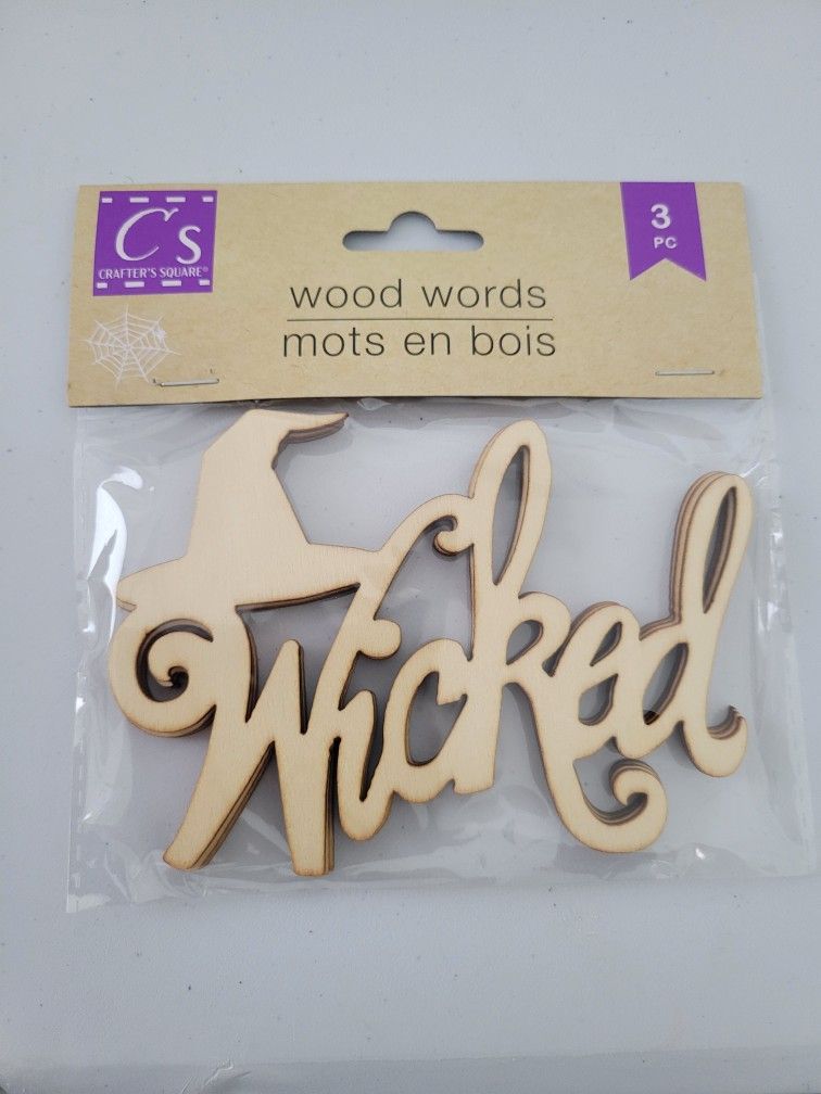 DIY Wood Words 3pc $3 per Package
