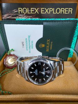 Rolex Explorer I 2001 Papers Ref. 114270 Stainless Steel Box Books Tags Complete