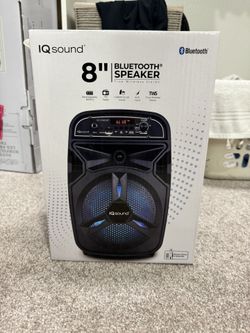 IQ Sound 8" Bluetooth Speaker Brand New
