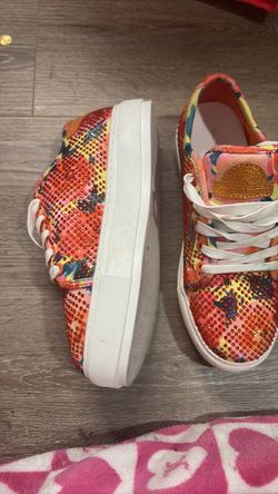 Multicolor Rhinestone Low-Top Sneakers