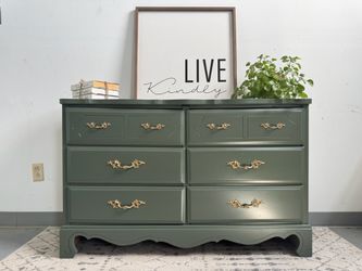 Sage Green 6-Drawer Dresser (Delivery Available)