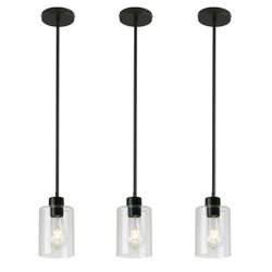 3 Pack Black Pendant Lights Kitchen Island – Open Box