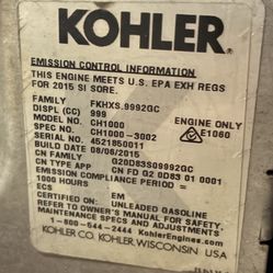 Kohler Motor Model # ch1000