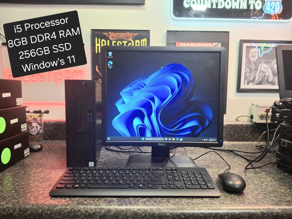 Dell Optiplex 3070 Desktop Computer With Monitor Keyboard And Mouse Included