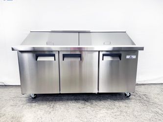 NSF Sandwich Prep Table Mega Top two door 72 ins SCLM3-72