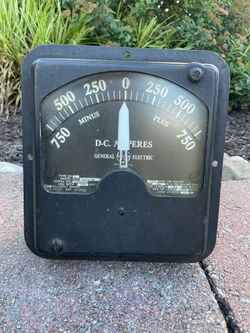 General Electric DD-7 DC Amperes Panel Meter