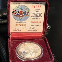Pinocchio Silver Coin 