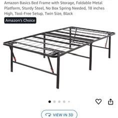 Twin Bed-frame - Metal/Foldable 