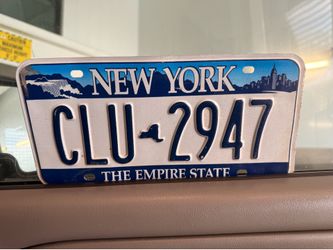 New York license plate