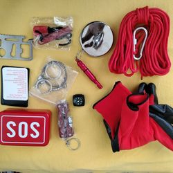 Camping/ Fishing Survival Set With 2500lb Magnet
