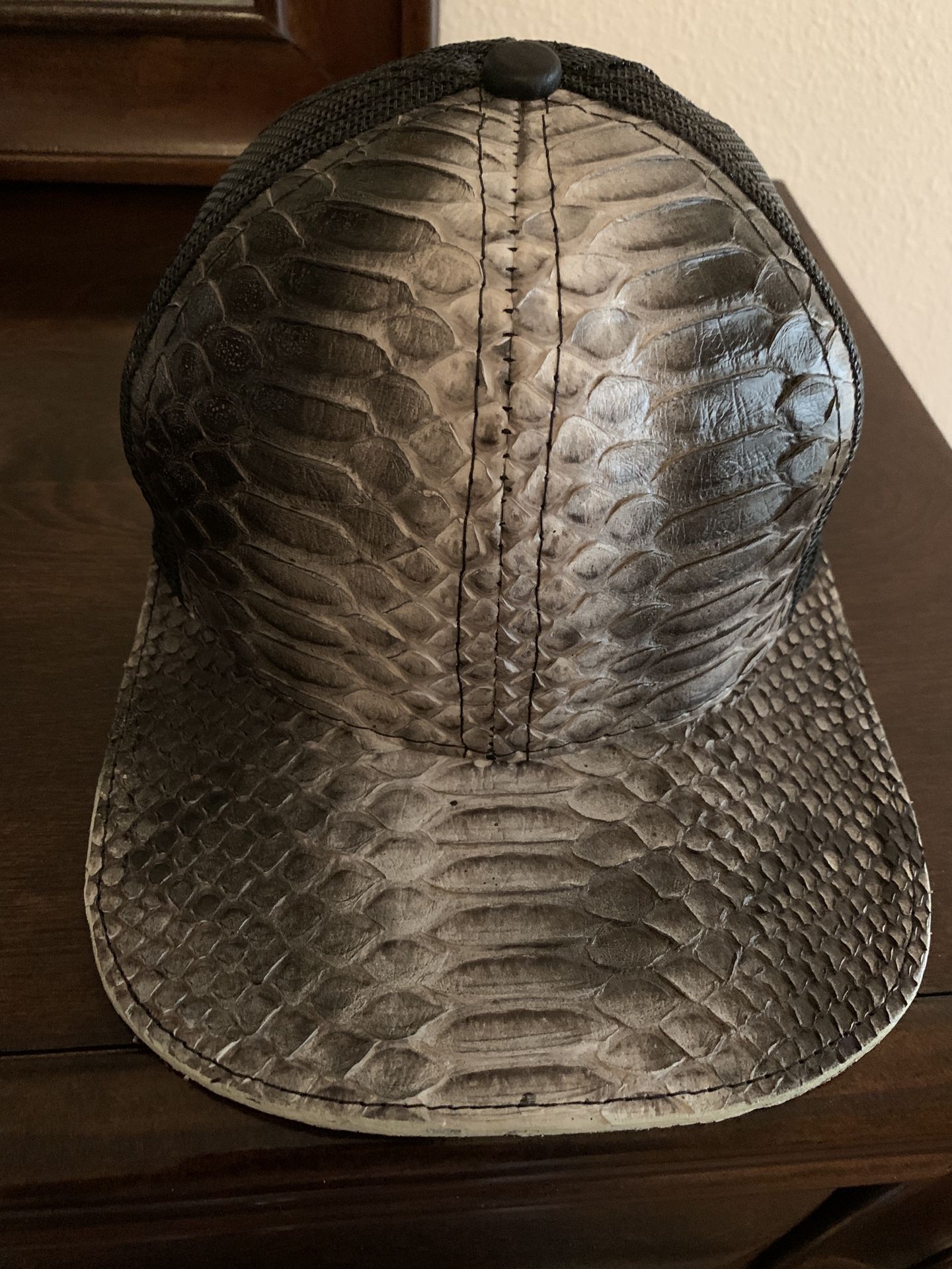 Genuine Python & Fishnet Cap