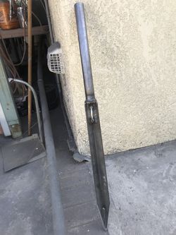 Vertical forced boat anchor. With slide so you can hammer in the sand. Will paint any color.