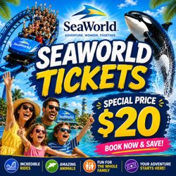 SeaWorld tickets, Boletos , Great offer 🐬🫍🐬💯💯