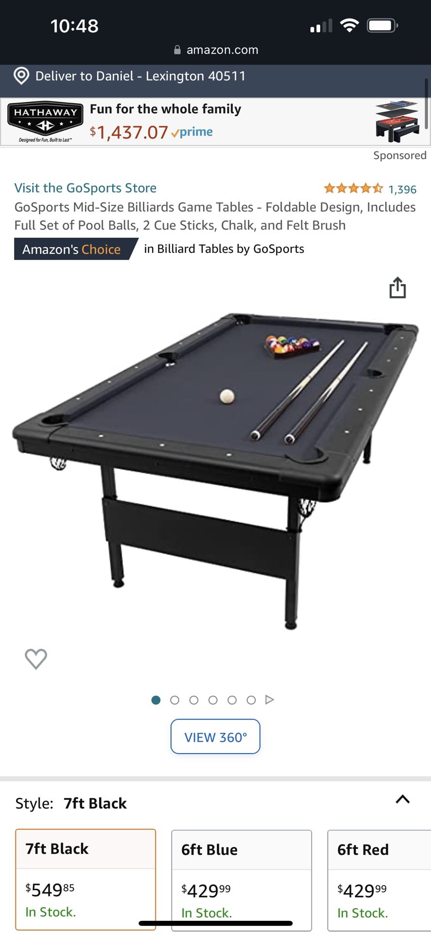 Pool Table New In Box
