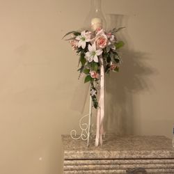 Floral Glass Candle Decor