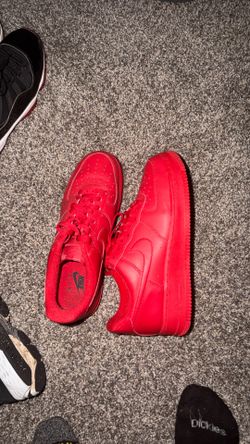 Red Air Force ones size 9.5