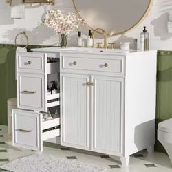 Vanity Blanco 36” New