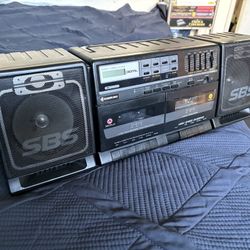 Vintage Samsung PD-770 Boombox Dual Cassette AM/FM Radio SBS Speakers