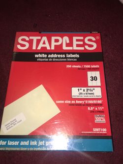 White address labels