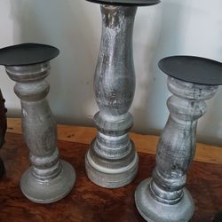 3 Candle Holders 