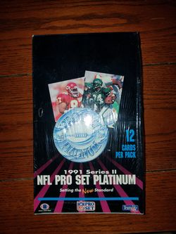 Unopened box of football cards