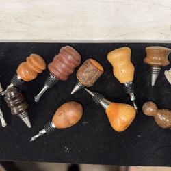 Bottle Toppers Carved From Wood