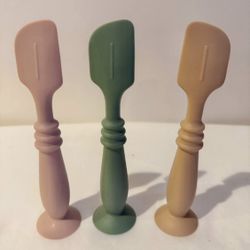 3 Packs Silicone Diaper Cream Applicator with Suction Base, Diaper Cream Spatula Applicator for Babies, Soft Silicone Diaper Cream Brush (Natural/Shif