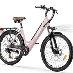 ACTBEST Core Electric Bike for Adults - 468Wh Removable Battery, 26 inch Step Thru Electric Bicycle, Peak 750W...