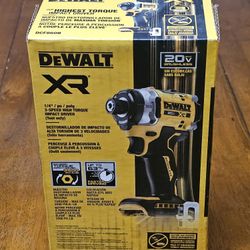 Dewalt 20V MAX XR Cordless Impact Driver (Tool Only) Brand New 