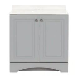 Glacier Bay
31 in. Single Sink Pearl Gray Bath Vanity with White Cultured Marble Top (Assembled)