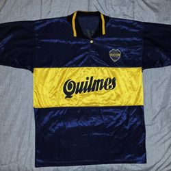 Rare Vintage Boca Juniors Nike Jersey - #10 Quilmes Era - Large