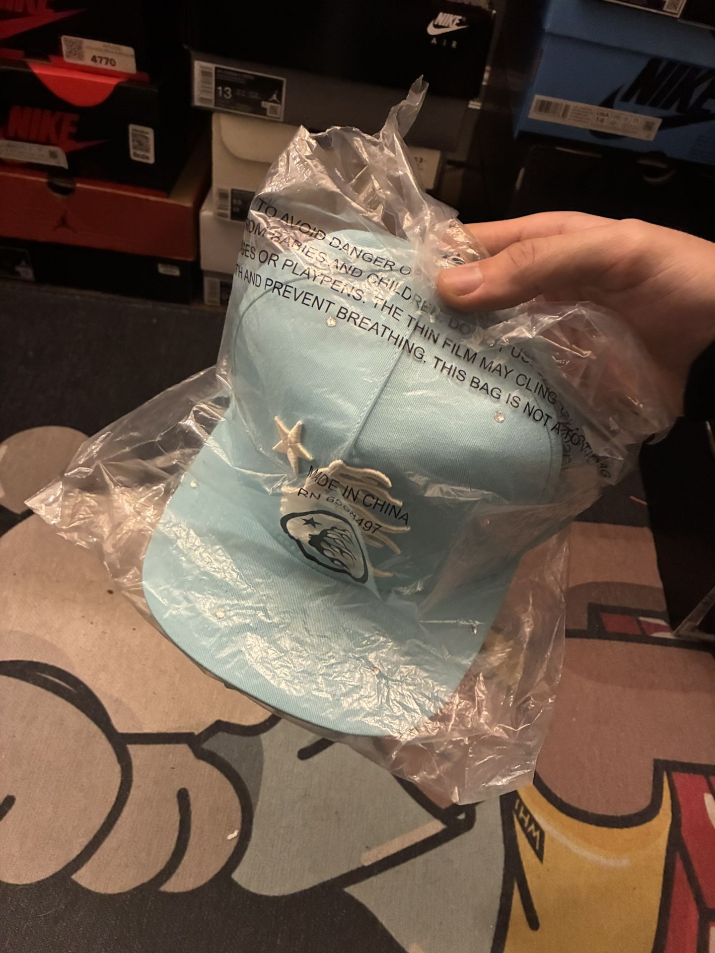 Hellstar Sky Blue SnapBack Rhinestone OS