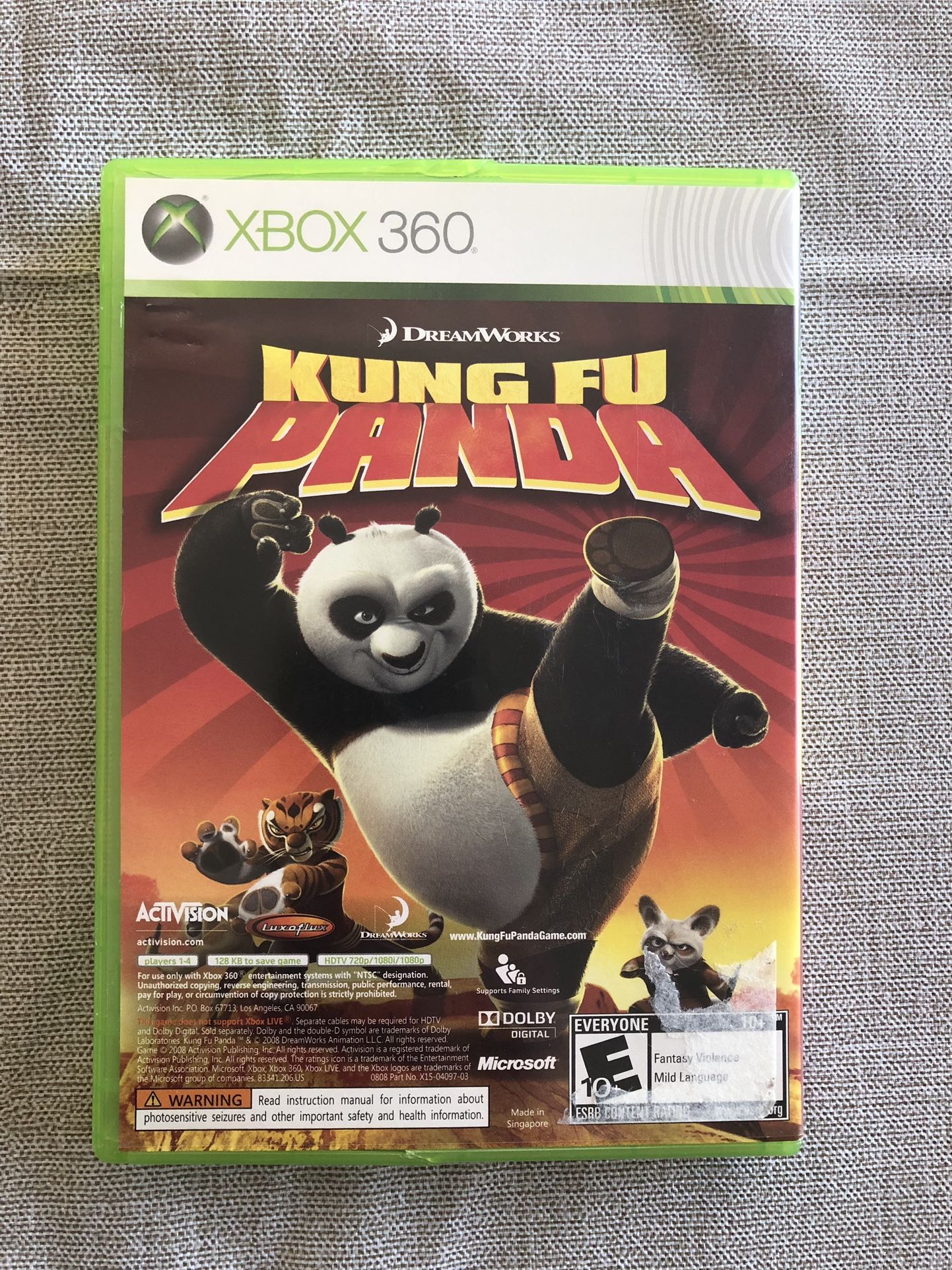 XBOX 360 Kung Fu Panda Game