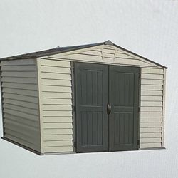 10 ft x 8 ft. Vinyl Gray Storage