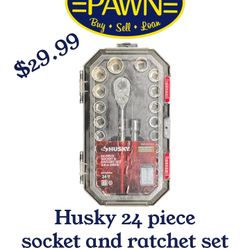 Husky 24 Piece Socket and Ratchet set w 3/8in drive