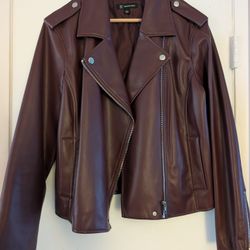 Women's Medium Faux Leather Jacket INC Brand