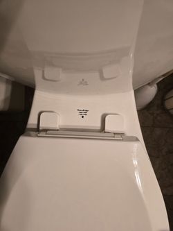 WaterRidge Toilet and White Toilet Seat