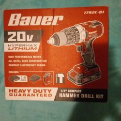 Bauer  20v Hammer Drill Kit 